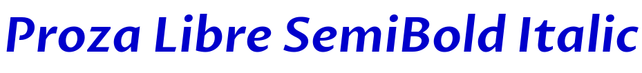 Proza Libre SemiBold Italic шрифт